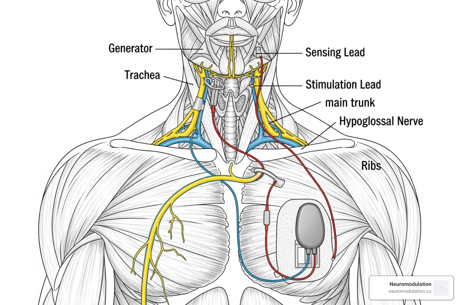 anatomical placement of HNS device components - hypoglossal nerve stimulation reviews anatomical placement of HNS device components - hypoglossal nerve stimulation reviews
