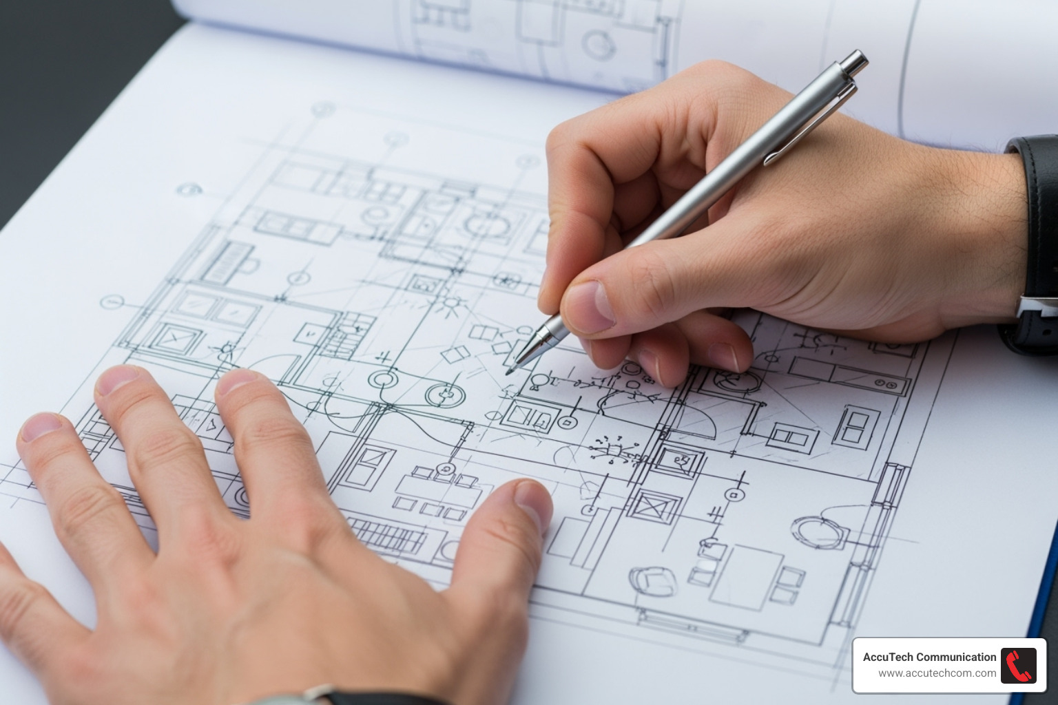 person sketching a lighting layout on a blueprint or notepad - how to install low voltage interior lighting