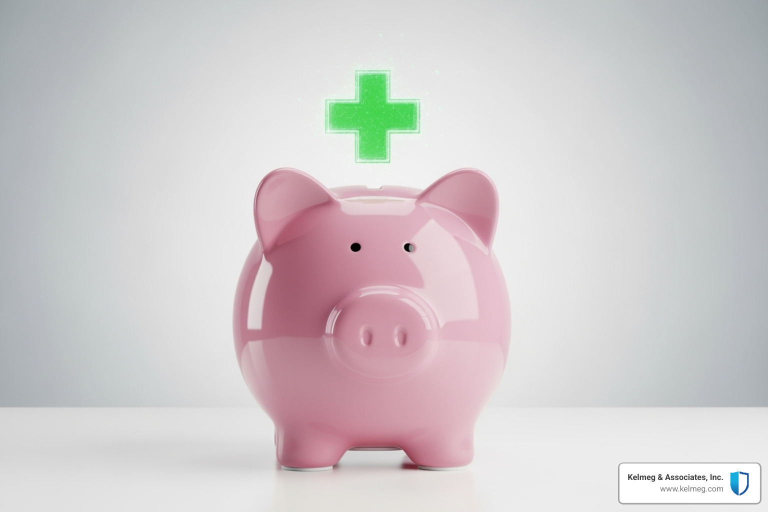 piggy bank with plus sign - average cost of individual health insurance colorado