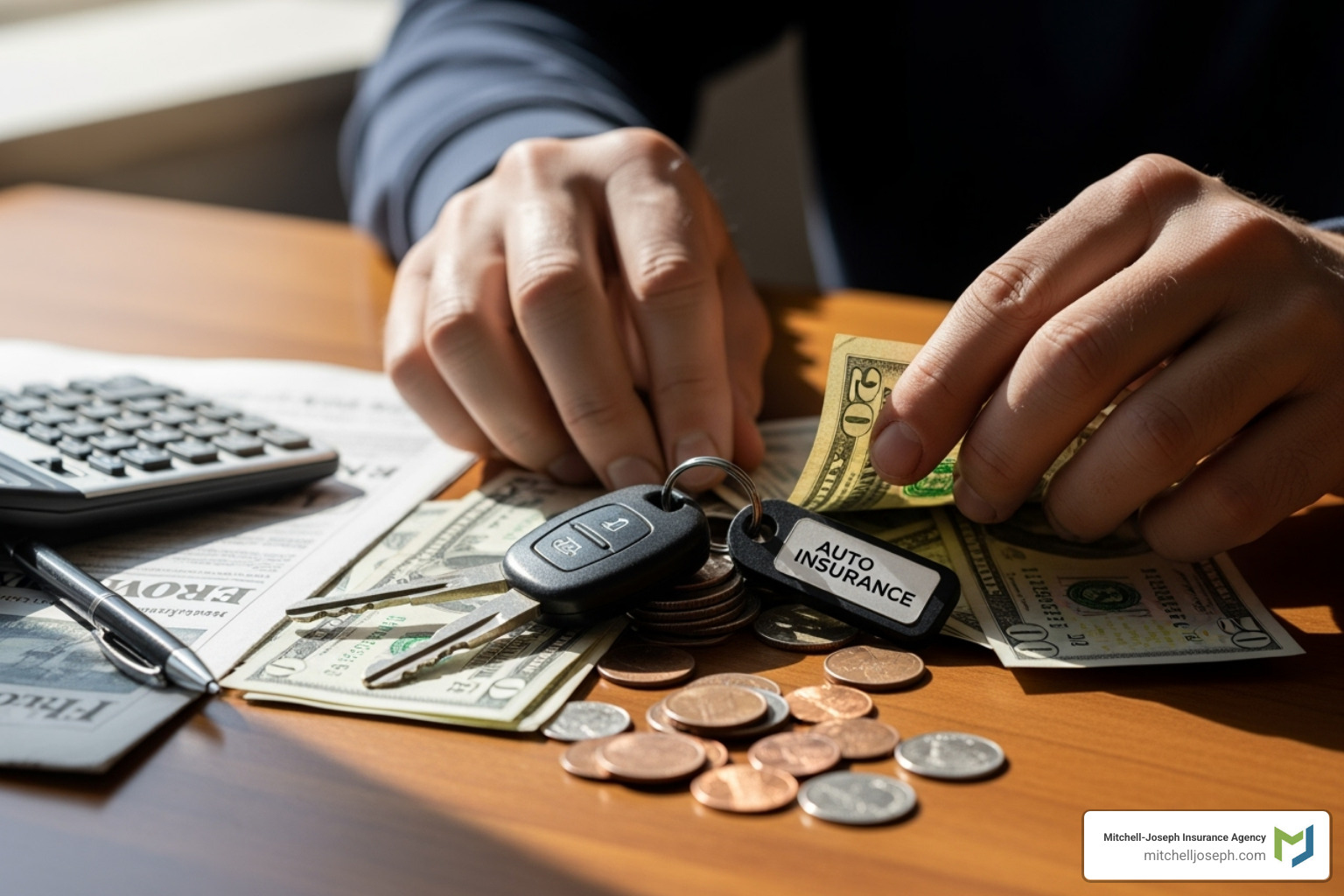 a checklist with savings tips like "Bundle Policies" and "Good Student Discount" - cheap auto insurance