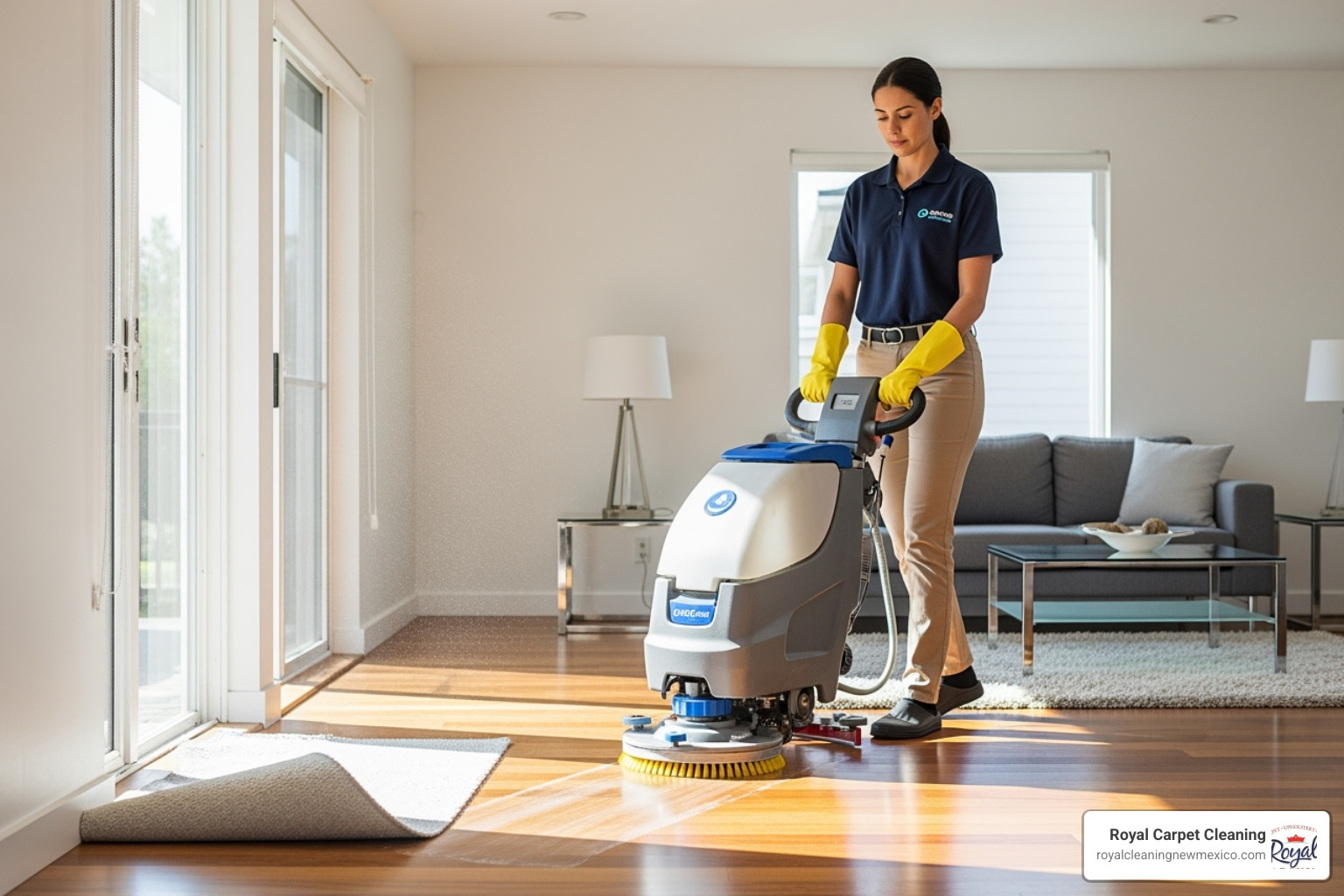 professional cleaner with modern equipment - move out cleaning albuquerque