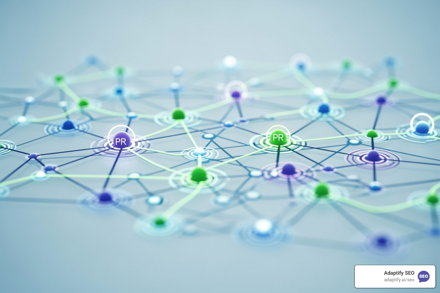 Illustration showing PR link building strategies network