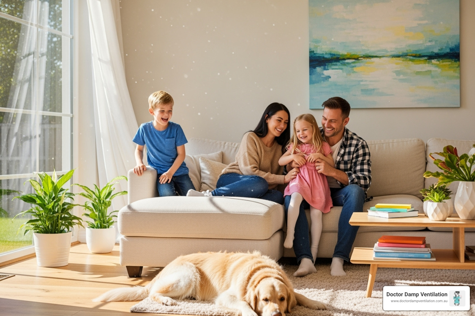 Family enjoying a bright, healthy home environment - gold coast home health