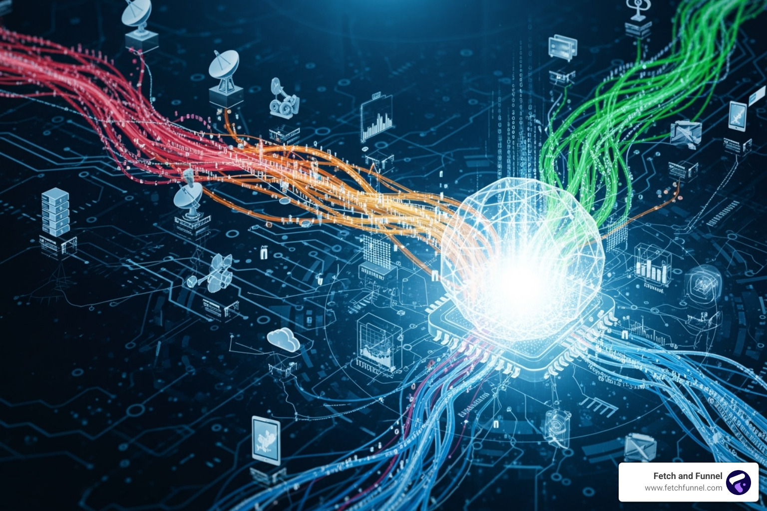 different data sources flowing into a central system - data-driven ecommerce marketing