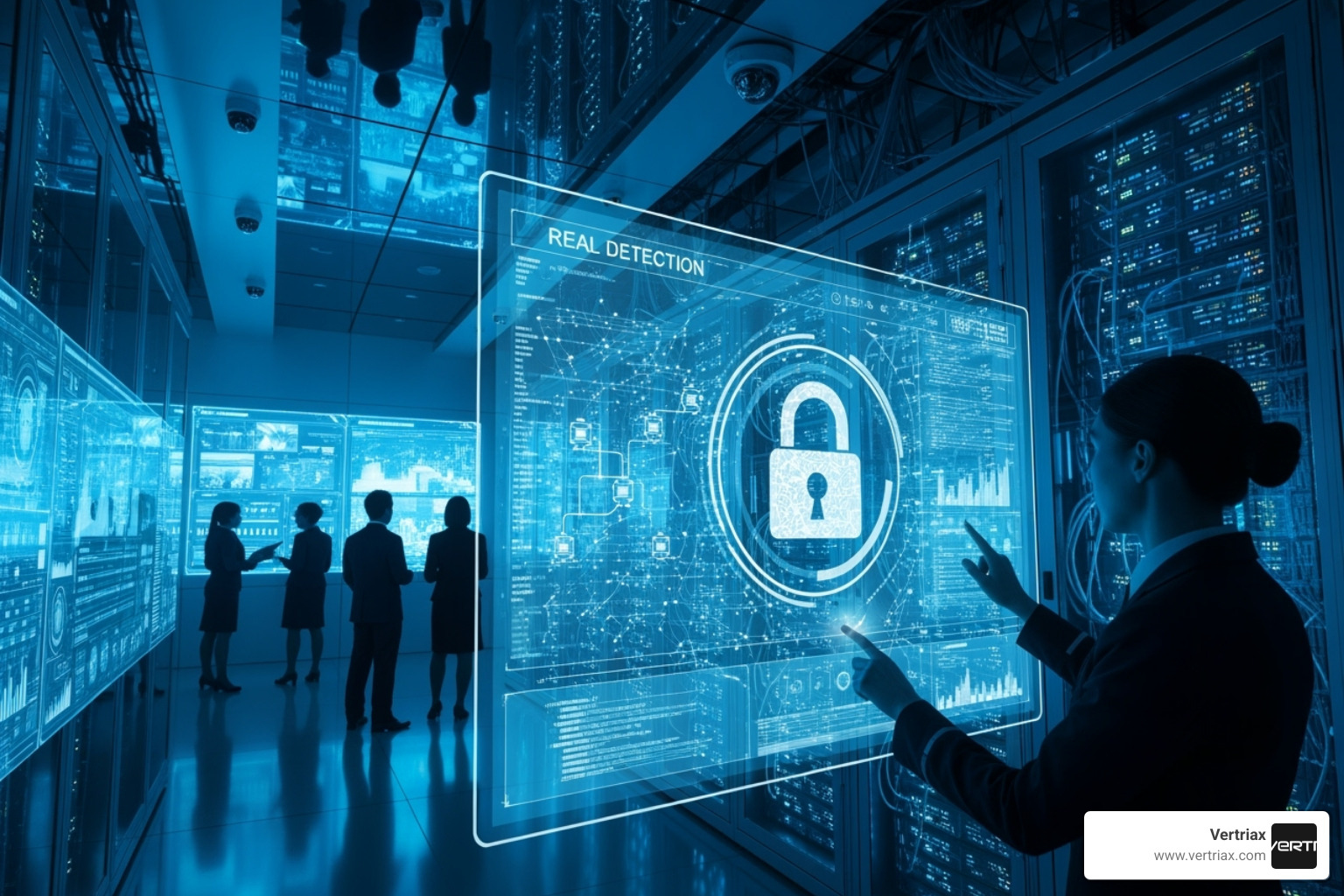 Integrated security systems dashboard showing physical and digital security elements - security technology solutions