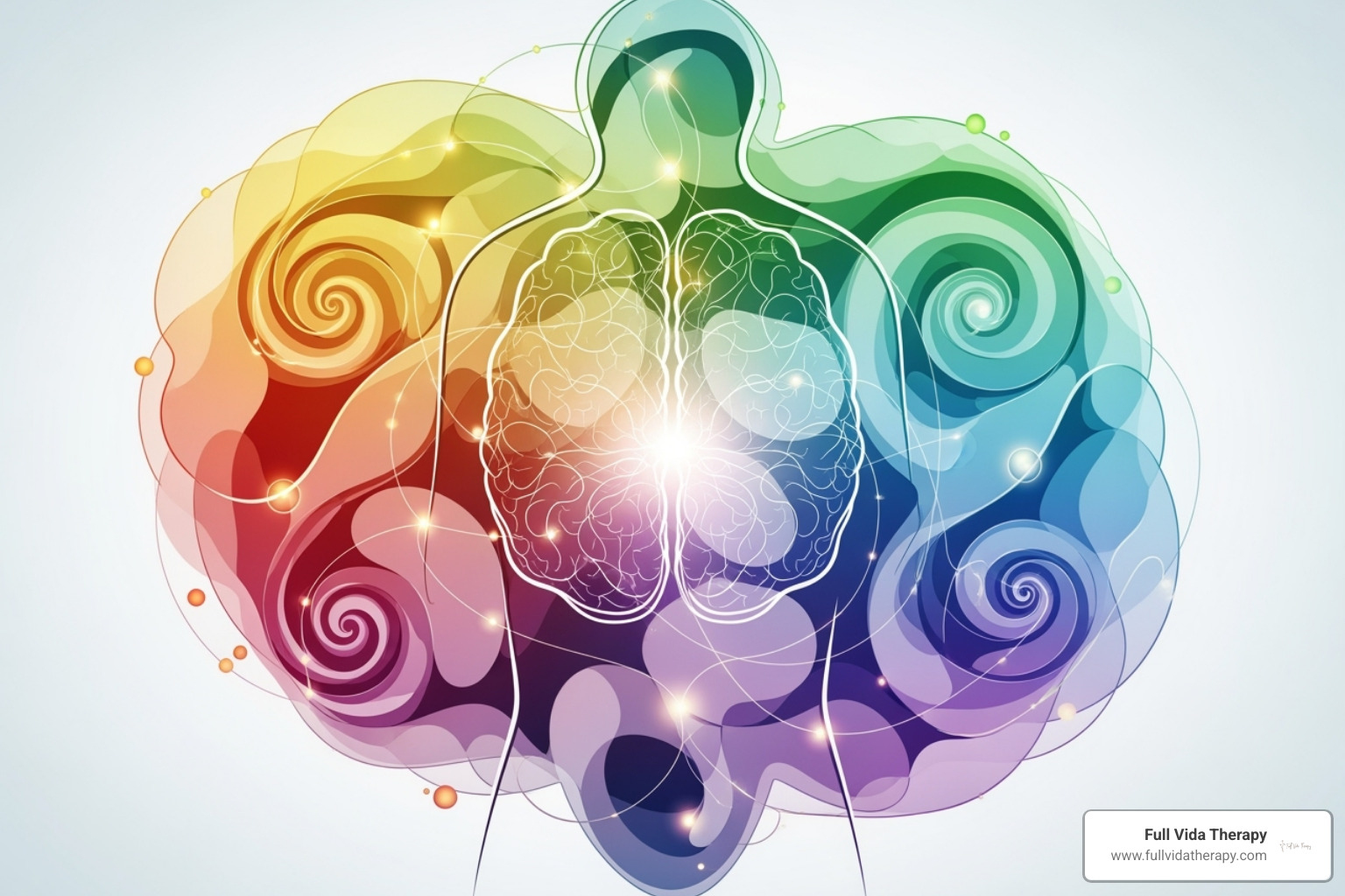 diagram of brain, body, emotions in trauma healing - Online trauma therapist California