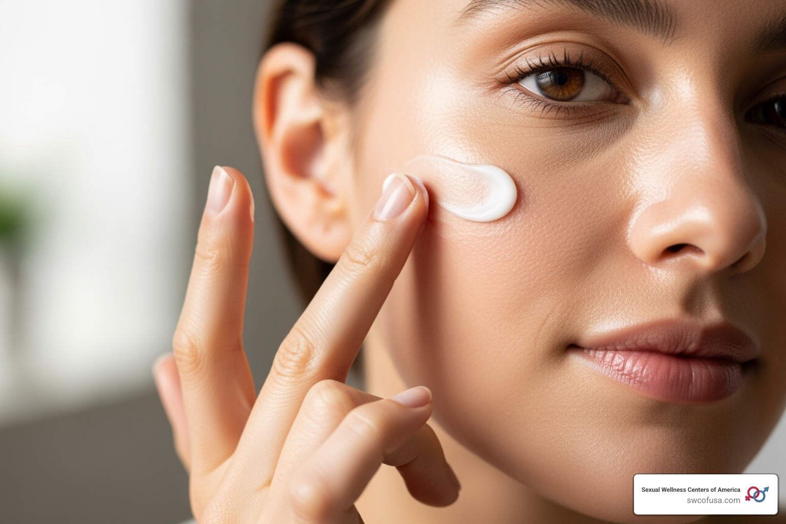 person applying cream - peptide face cream person applying cream - peptide face cream