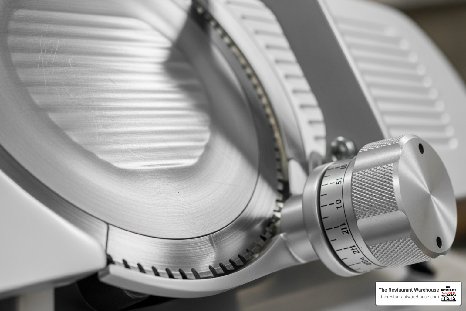 slicer blade and thickness adjustment knob - commercial food slicer