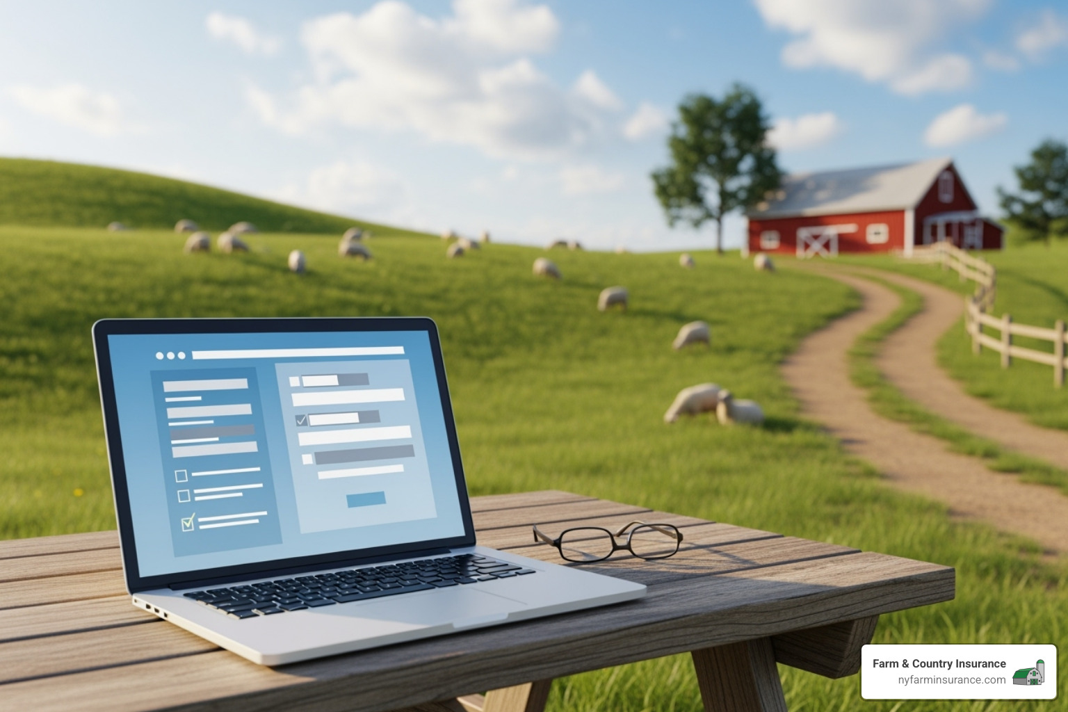a person's hands typing on a laptop, with an online insurance quote form visible on the screen - small farm insurance online quote a person's hands typing on a laptop, with an online insurance quote form visible on the screen - small farm insurance online quote