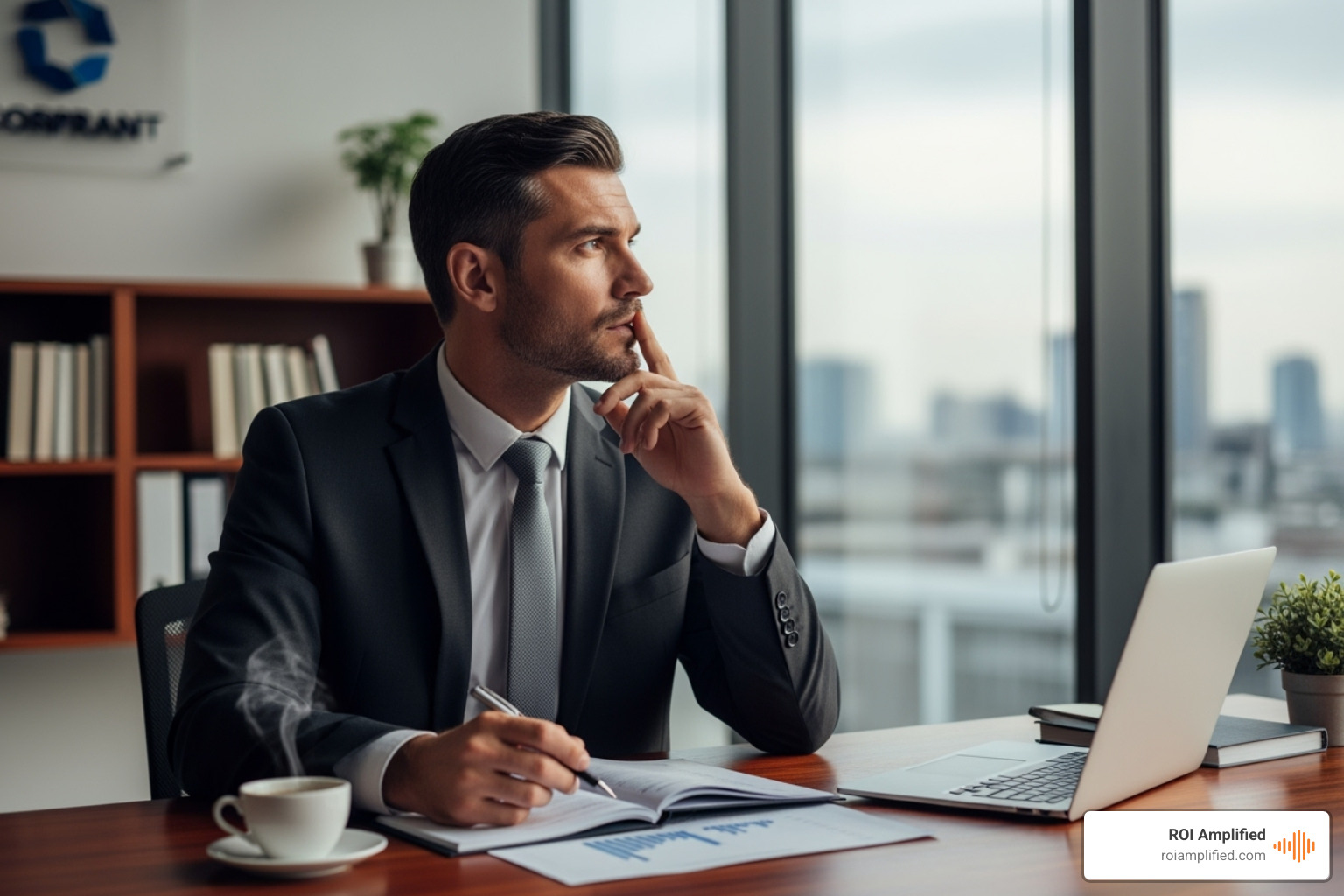 Business owner reviewing digital marketing report - daytona beach seo companies Business owner reviewing digital marketing report - daytona beach seo companies