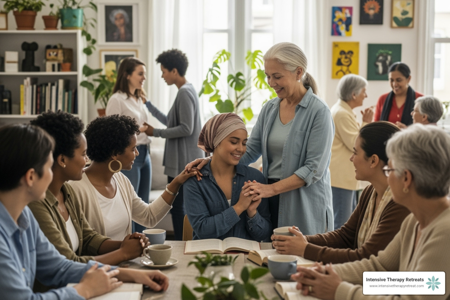 diverse women in supportive community - trauma healing for women