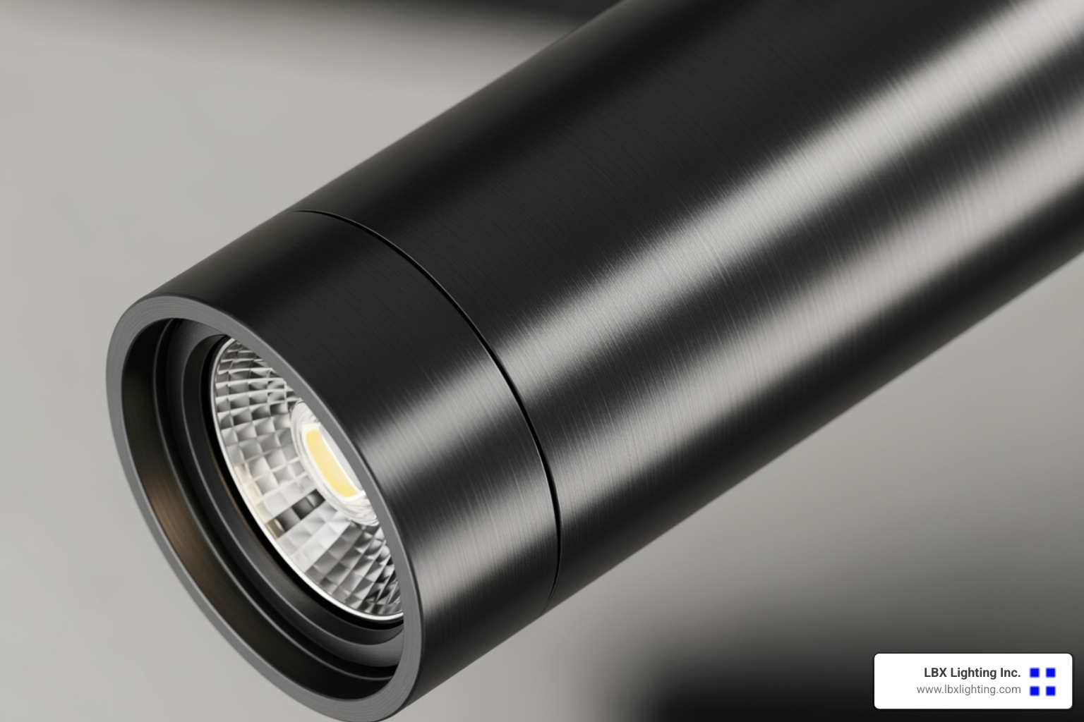 close-up on a modern track light head, highlighting its finish - modern kitchen track lighting