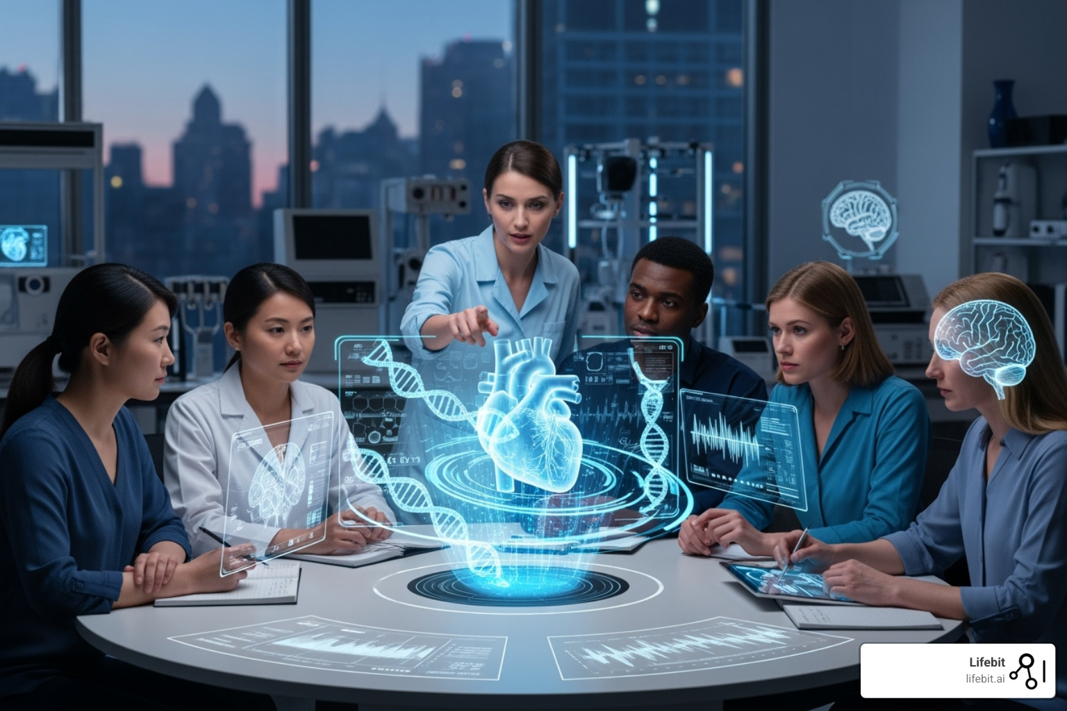researchers collaborating around a virtual data model leading to a medical breakthrough - What is a Secure Data Environment (SDE)