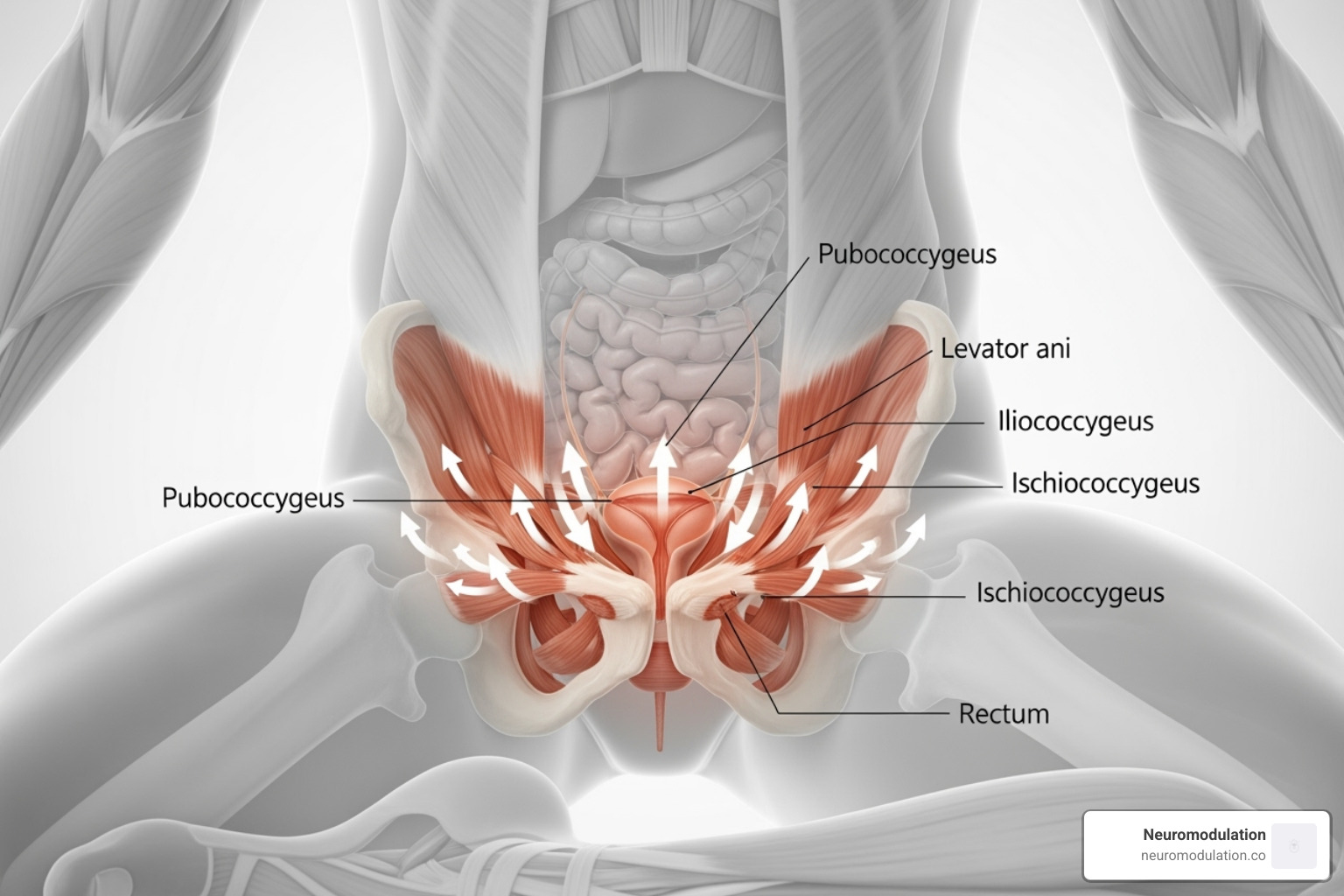 illustration of a person performing a Kegel exercise - fecal incontinence treatment