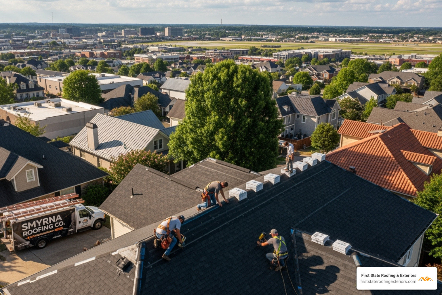 Contractor showing license and insurance - roofing companies in smyrna