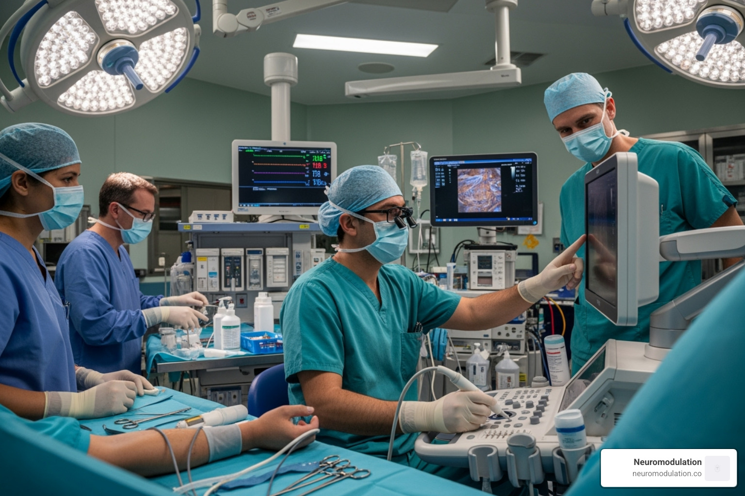 A person's hands typing on a laptop with a medical school website on the screen - regional anesthesia fellowship