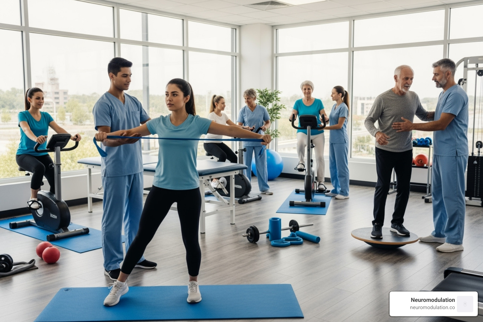 Image of a patient engaged in a physical therapy session - Chronic pain management