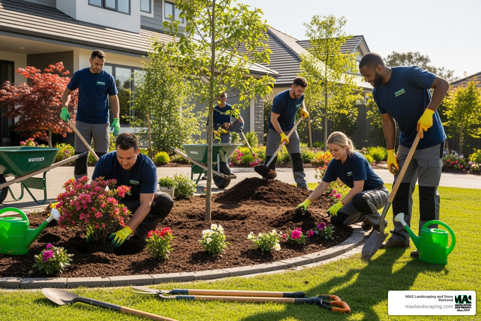Professional landscaping crew working on a project - expert landscaping services