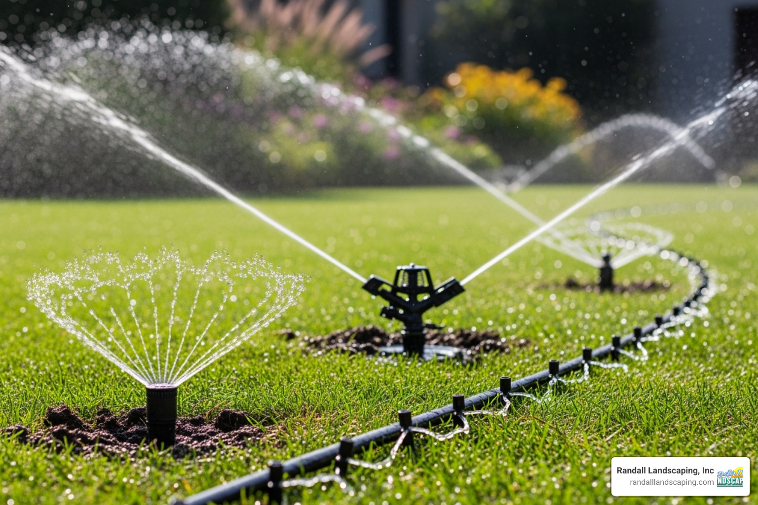 different types of sprinkler heads - inground sprinkler system near me