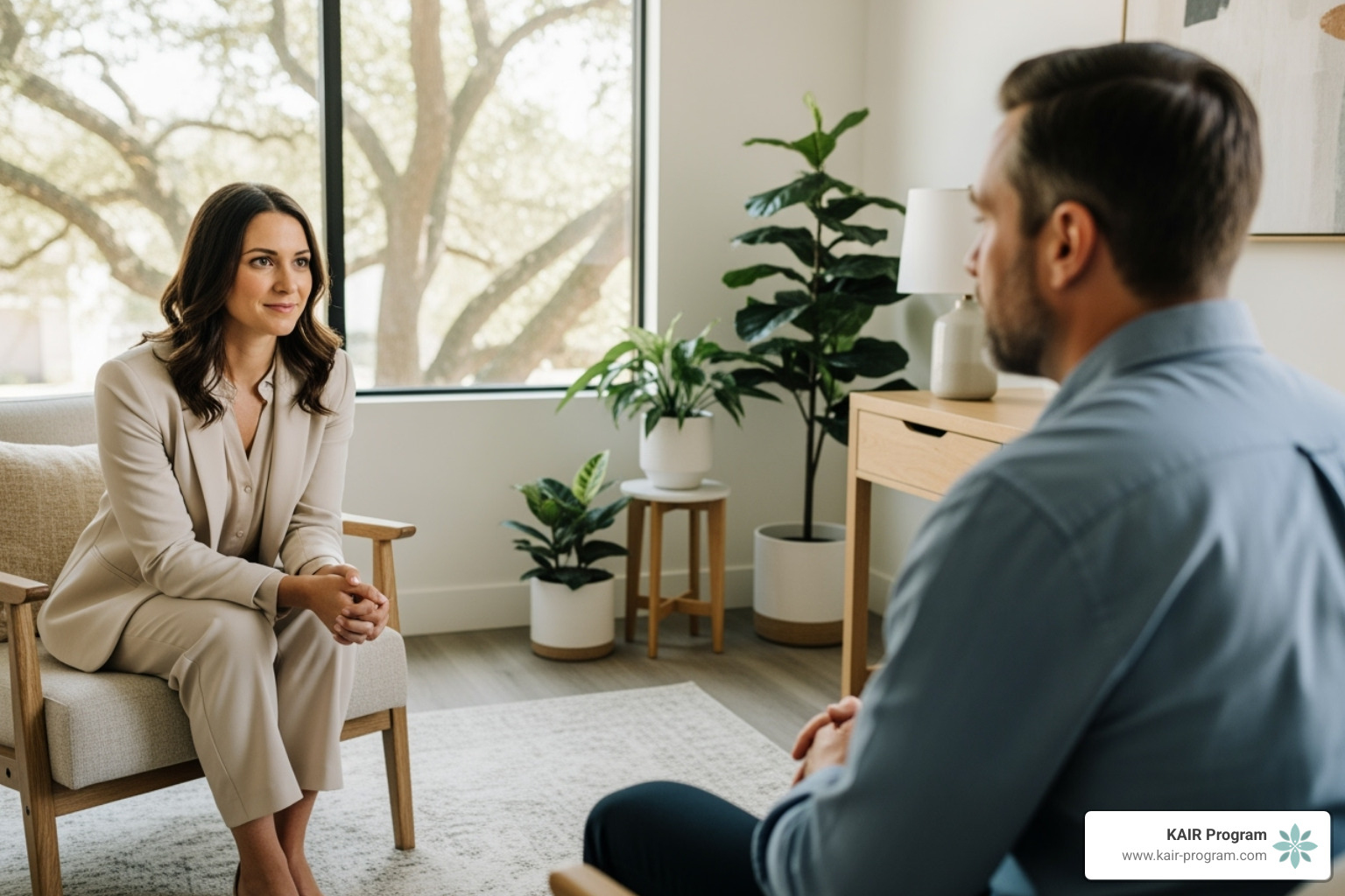 a calm and professional therapy session - therapy for trauma recovery