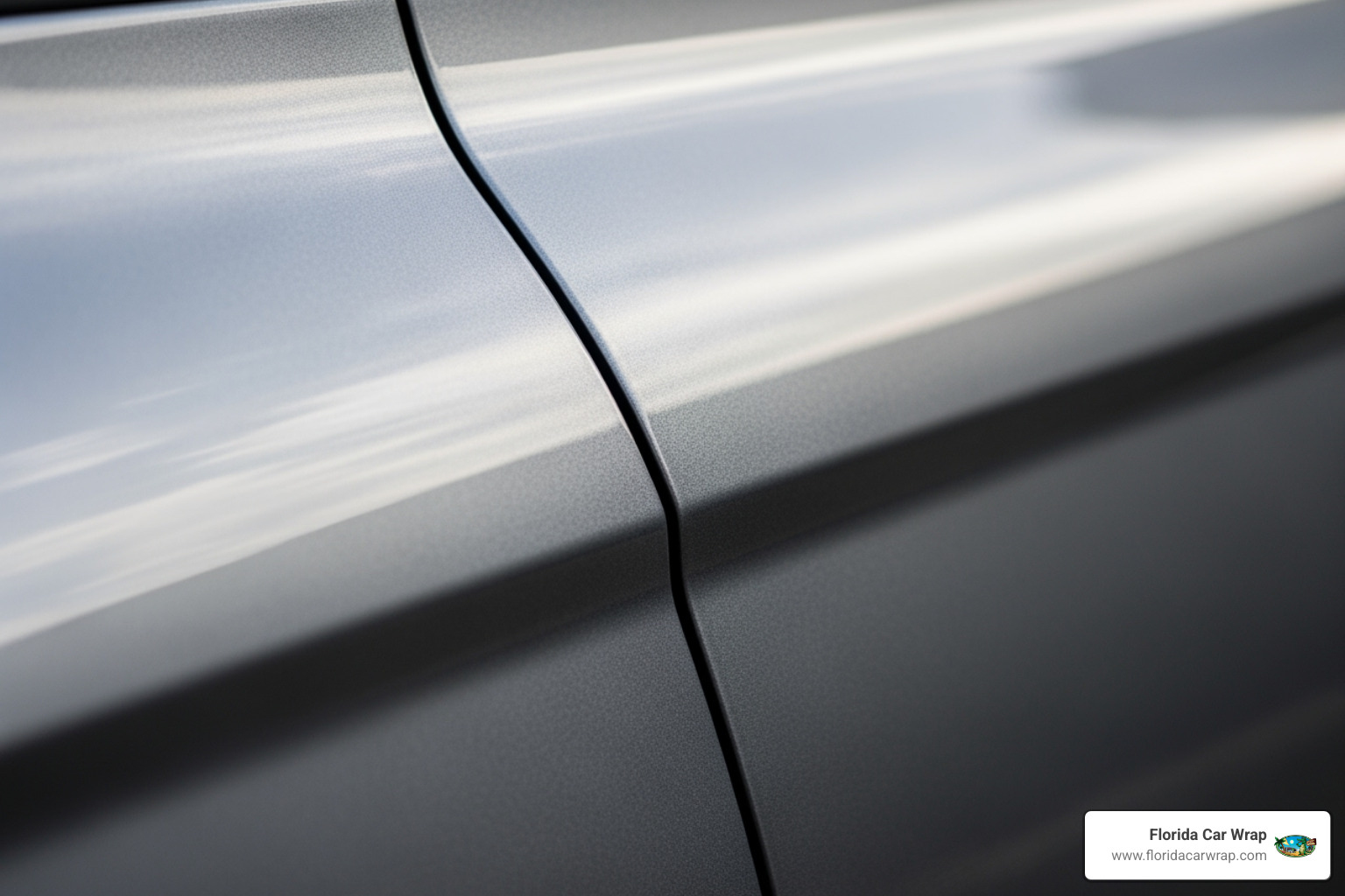 Close-up shot showing the texture and quality of a vinyl wrap - Custom car wrap designs