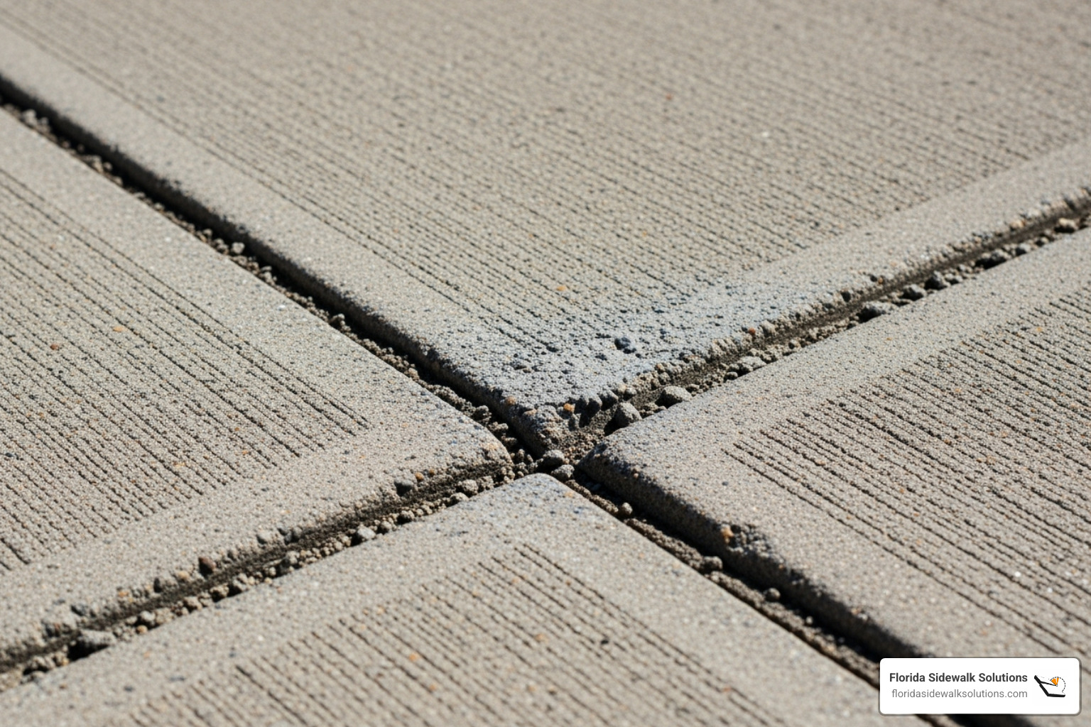 sidewalk with a poorly addressed trip hazard using traditional grinding - Concrete grinding solutions