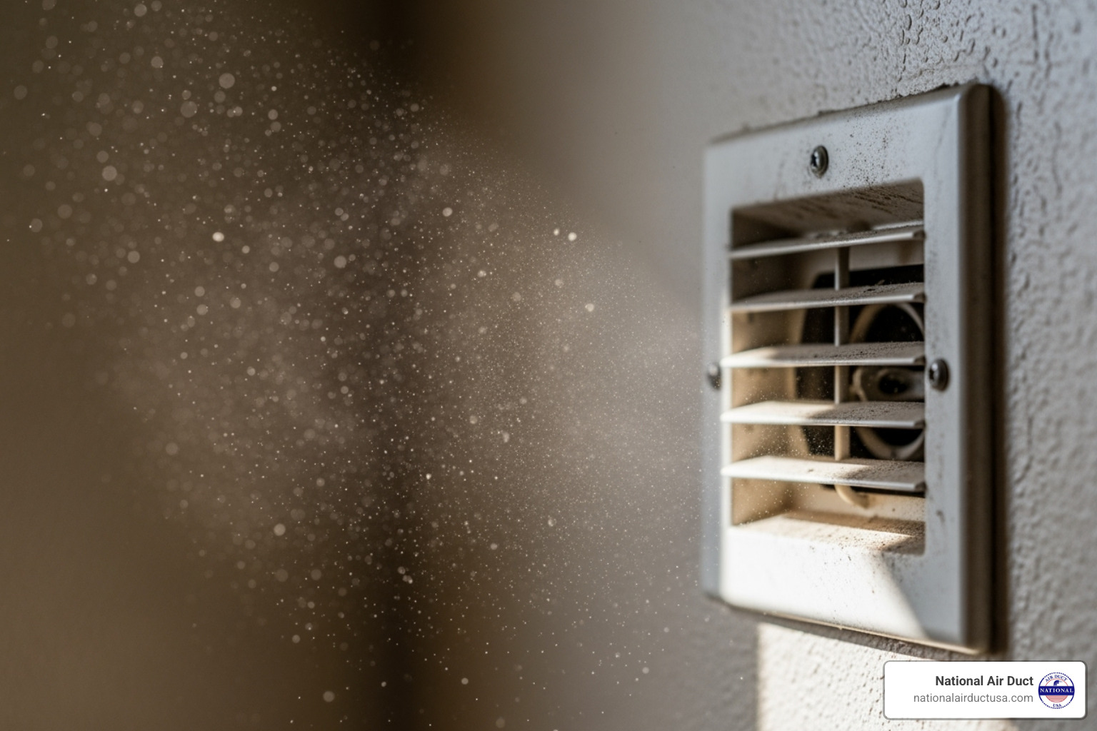 dust blowing out of a supply vent - Air duct cleaning cost