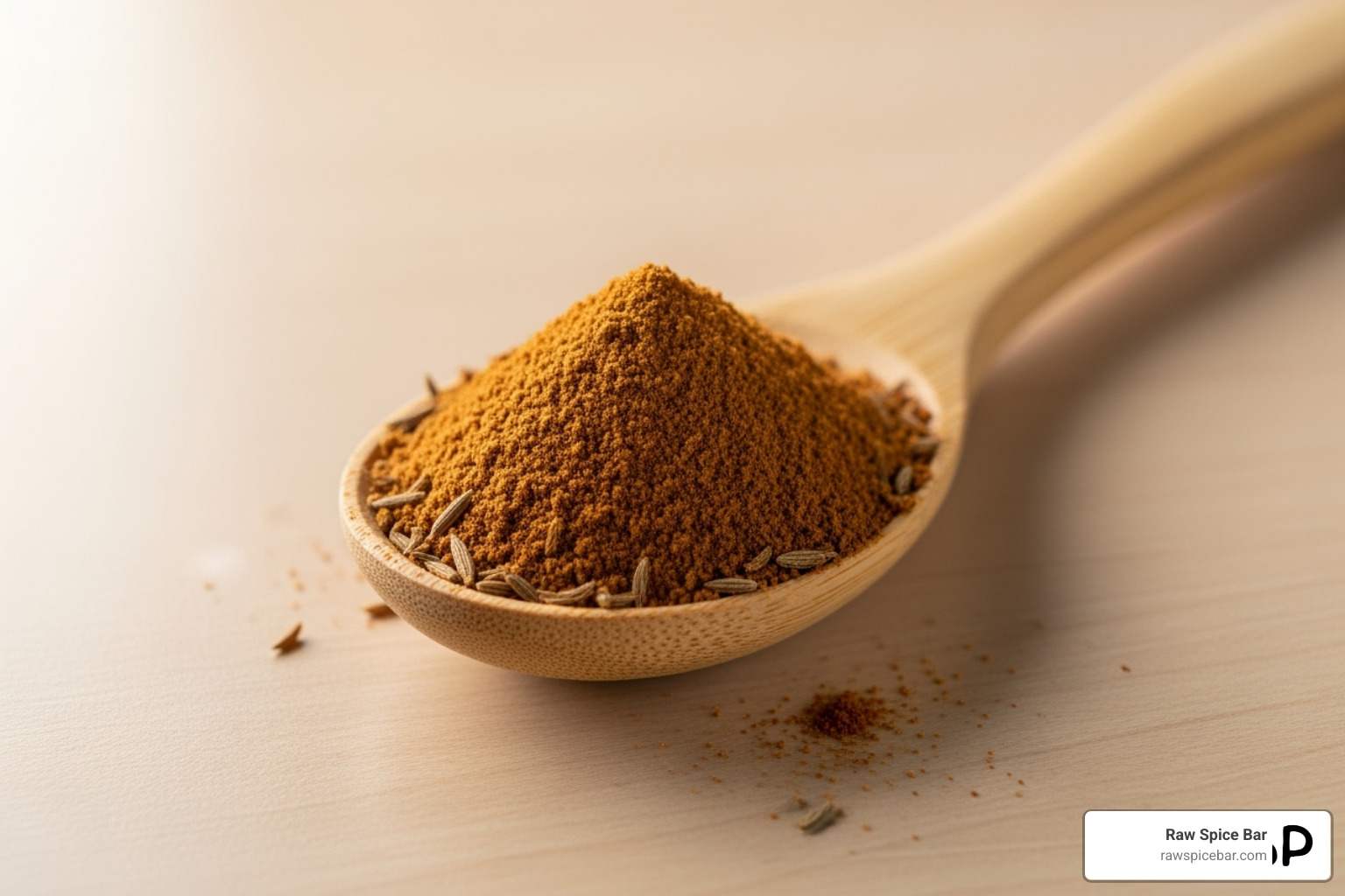 ground cumin in a wooden spoon - ground coriander replacement
