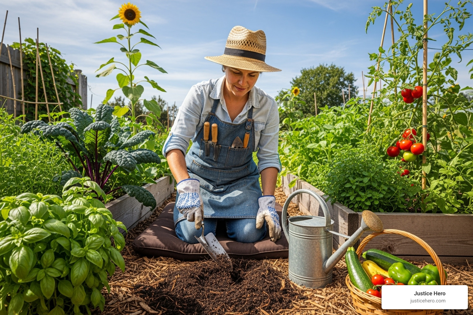 of a person gardening using organic methods - who makes roundup