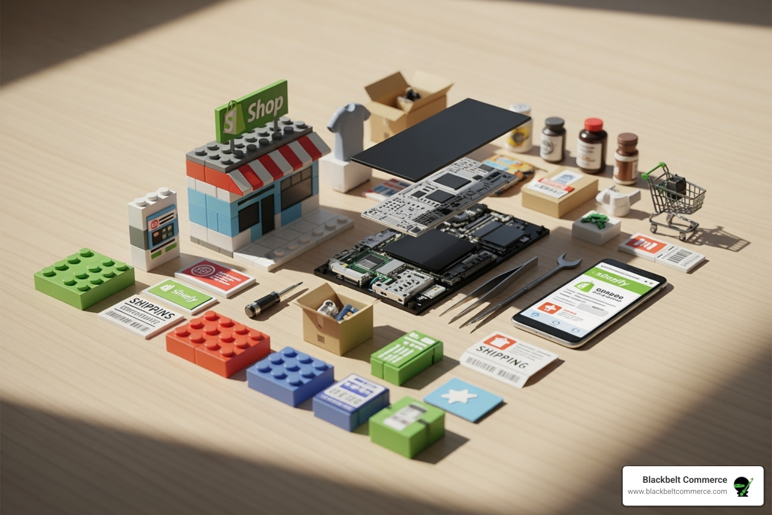 A branding mood board with colors, fonts, and logos, representing the visual identity of a new brand - How to build Shopify?