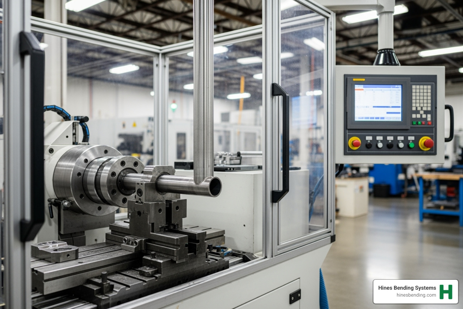 modern CNC tube bender in operation - cnc tube bending and notching