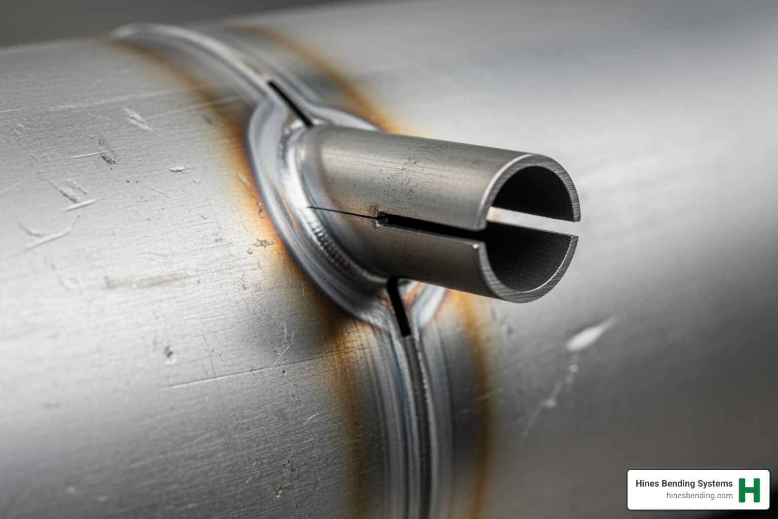 perfectly "fish-mouthed" tube end fitting snugly against another tube - cnc tube bending and notching
