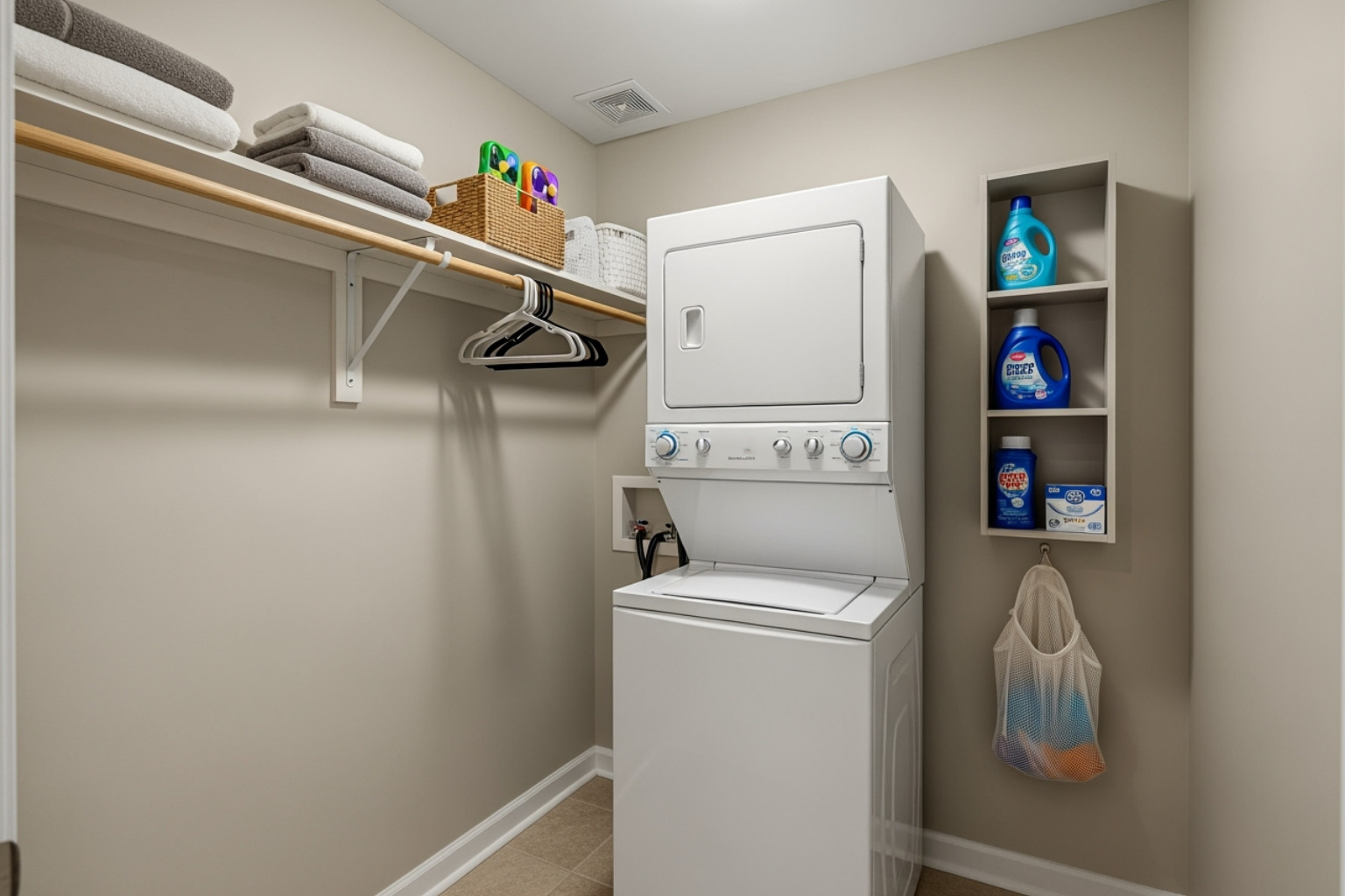 Organized small laundry closet - organize small laundry closet