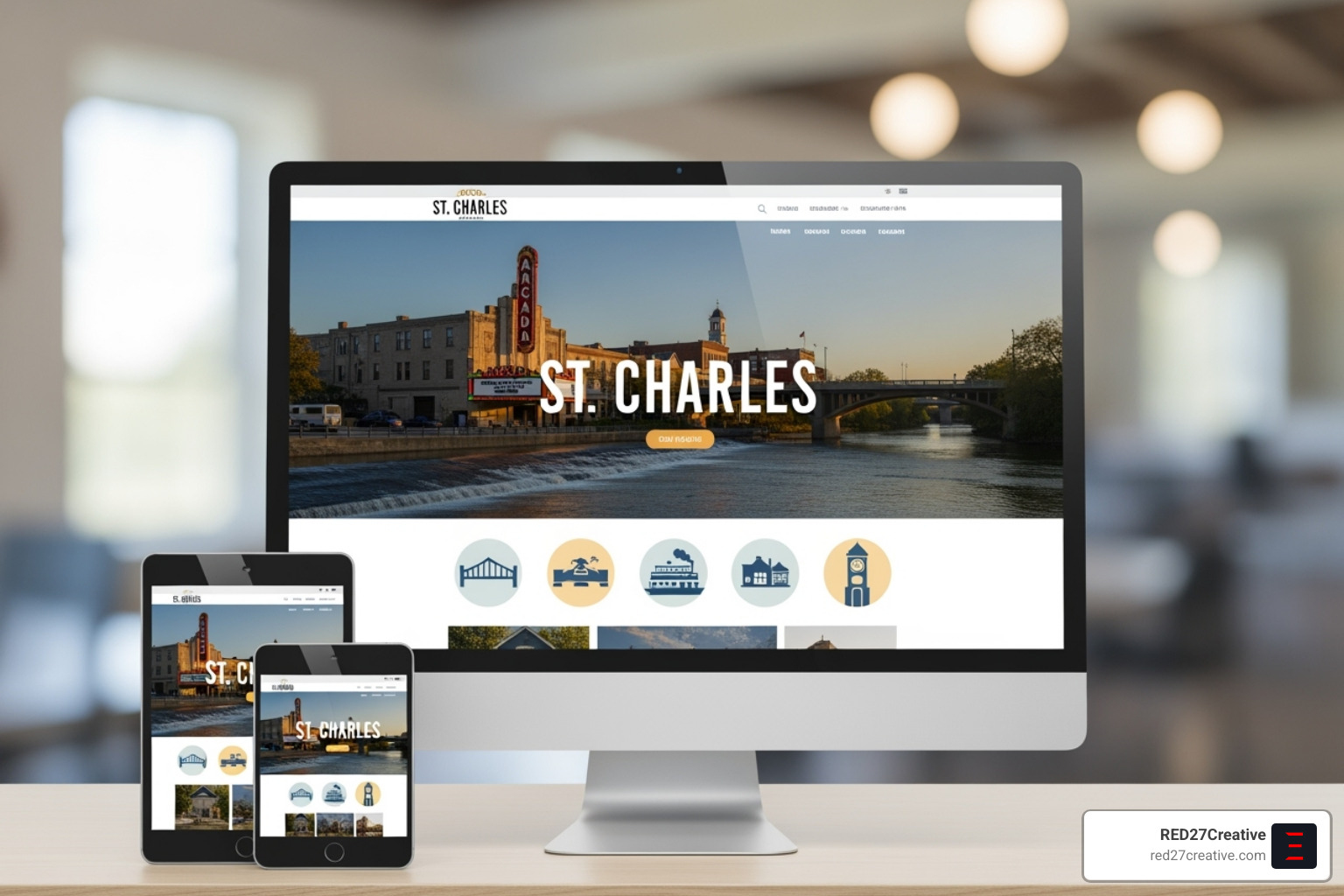 a local St. Charles landmark like the Arcada Theatre or the Fox River - website design st charles il a local St. Charles landmark like the Arcada Theatre or the Fox River - website design st charles il