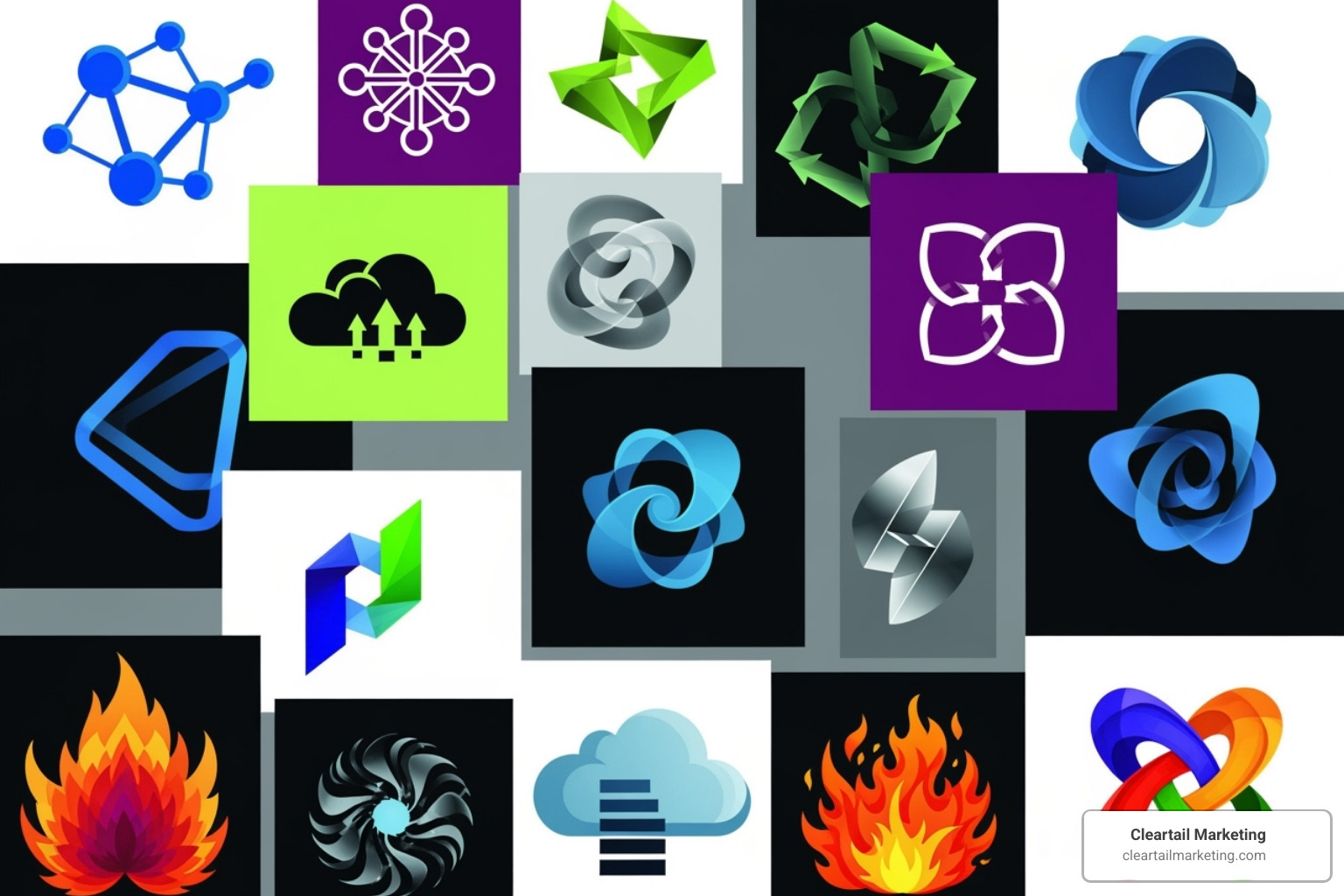 Logos of various ORM tools - online reputation management services for small business