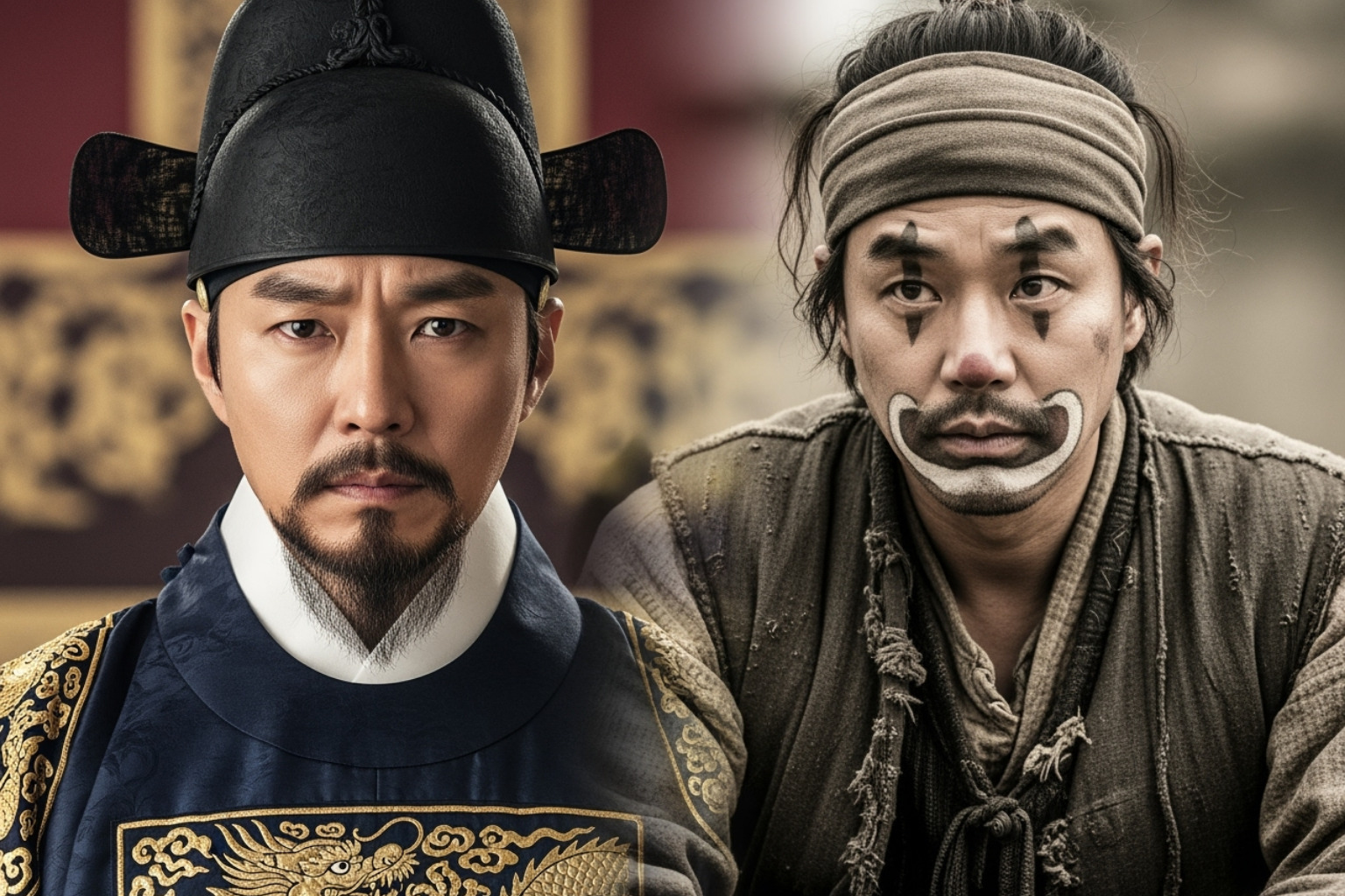 Lee Byung-hun in a dual role from the film 'Masquerade', showcasing his versatility. - lee byung-hun