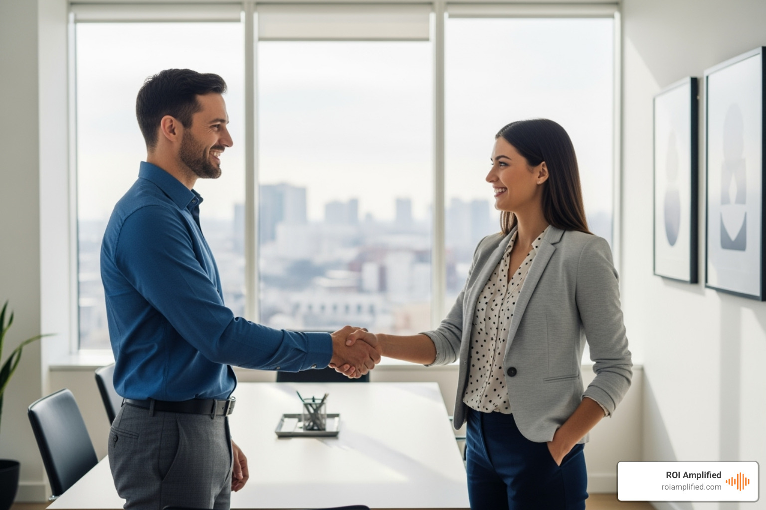 Business owner shaking hands with marketing consultant - palm beach seo companies Business owner shaking hands with marketing consultant - palm beach seo companies