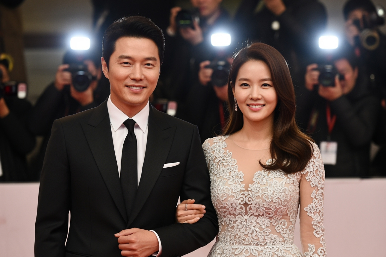Lee Byung-hun with his wife Lee Min-jung - lee byung-hun