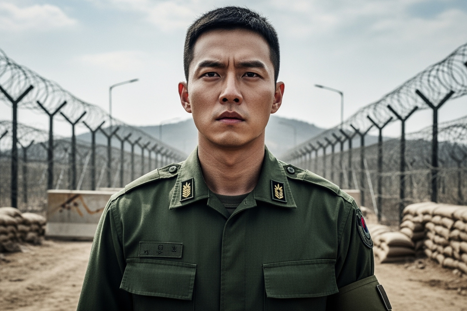 Lee Byung-hun in an early role like 'Joint Security Area' - lee byung-hun
