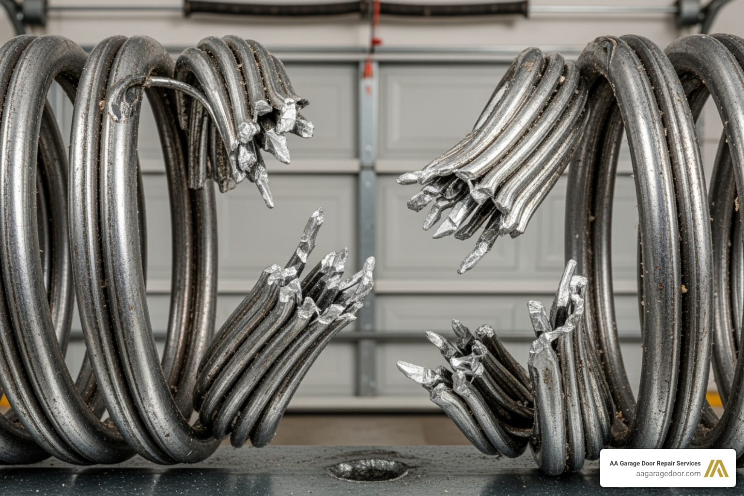 broken garage door spring - garage door repair near me