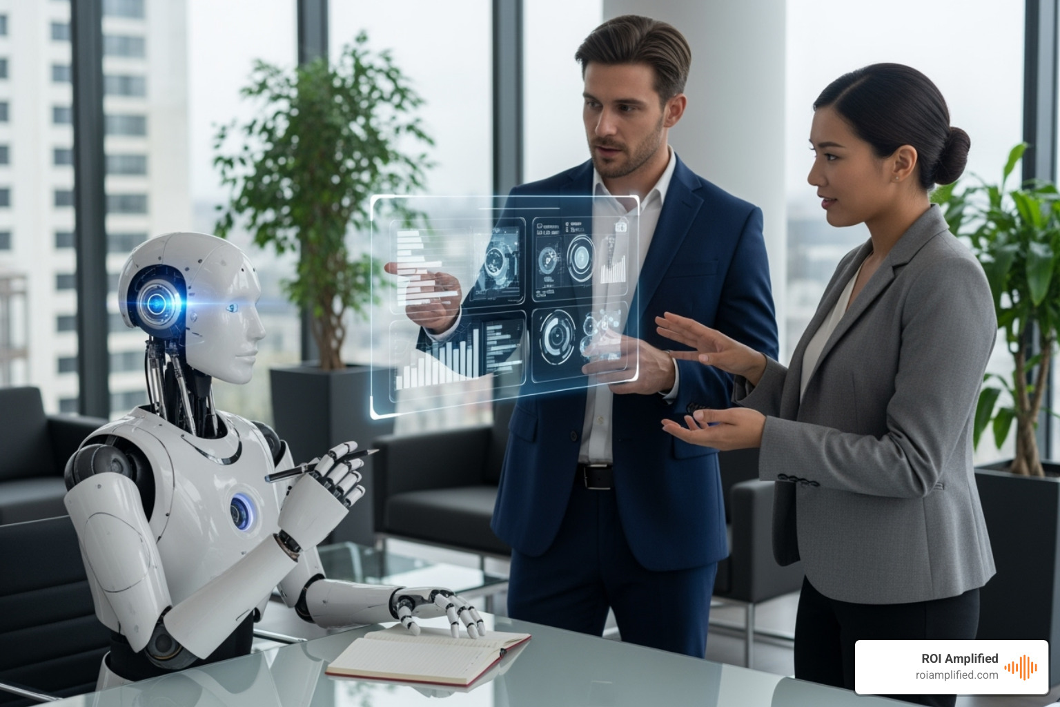 Team collaborating with AI data - AI SEO Packages Team collaborating with AI data - AI SEO Packages
