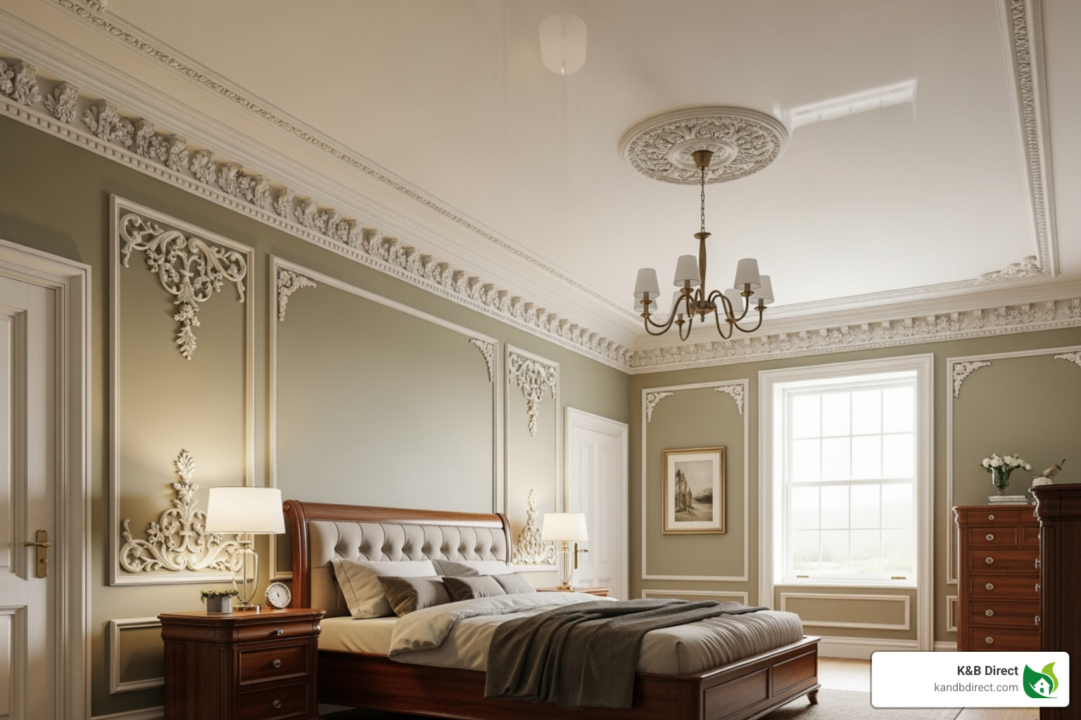 bedroom with traditional, ornate crown moulding - bedroom crown moulding bedroom with traditional, ornate crown moulding - bedroom crown moulding