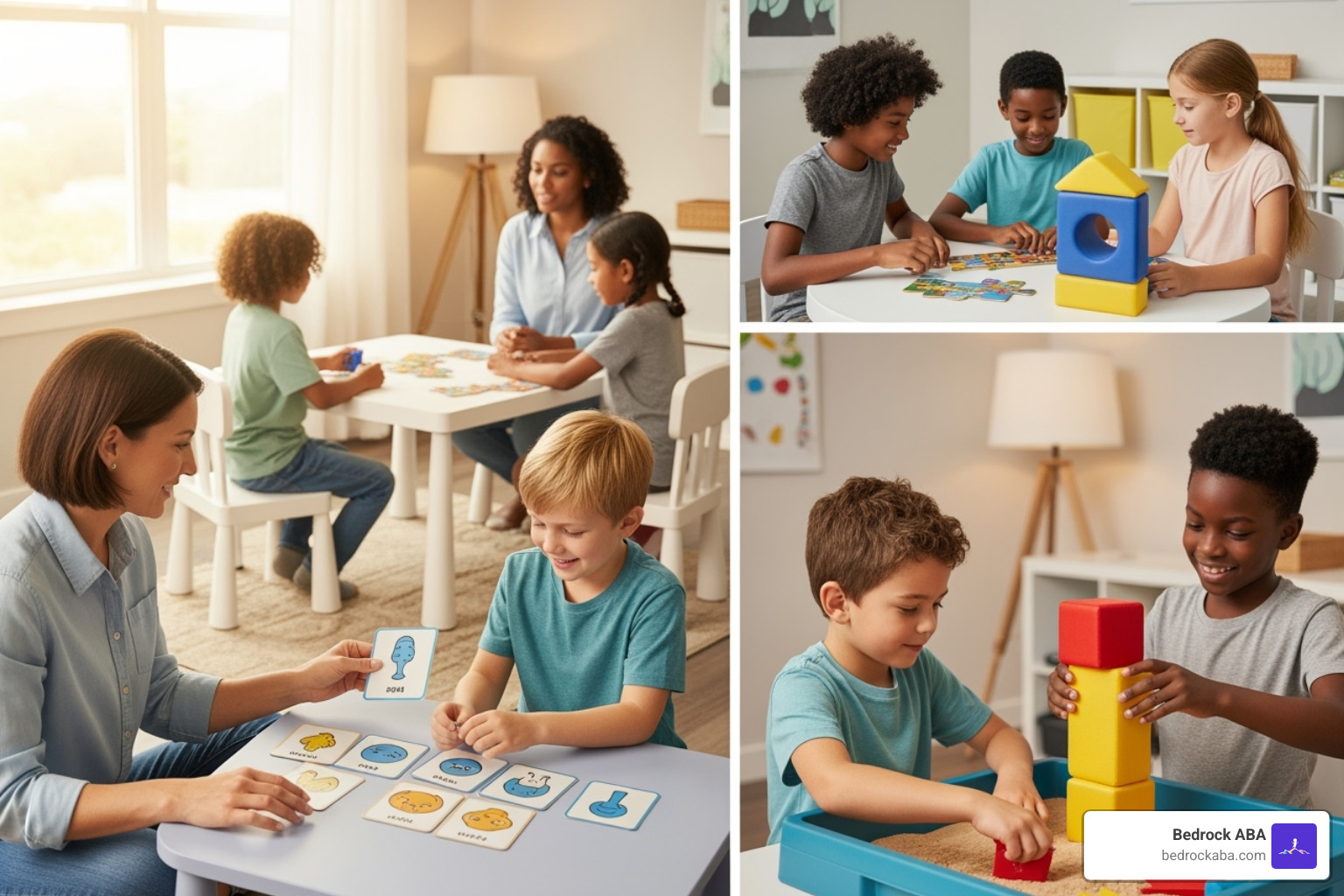 A therapist and a child using a visual schedule - aba therapy after school