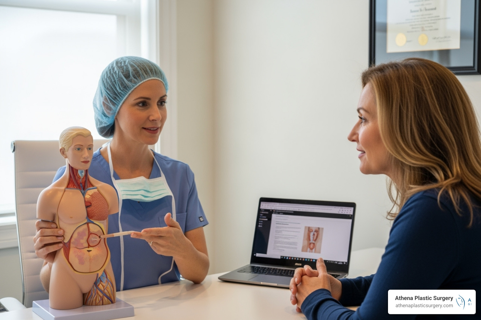 Surgeon consulting with a patient about fat grafting - fat grafting west palm beach