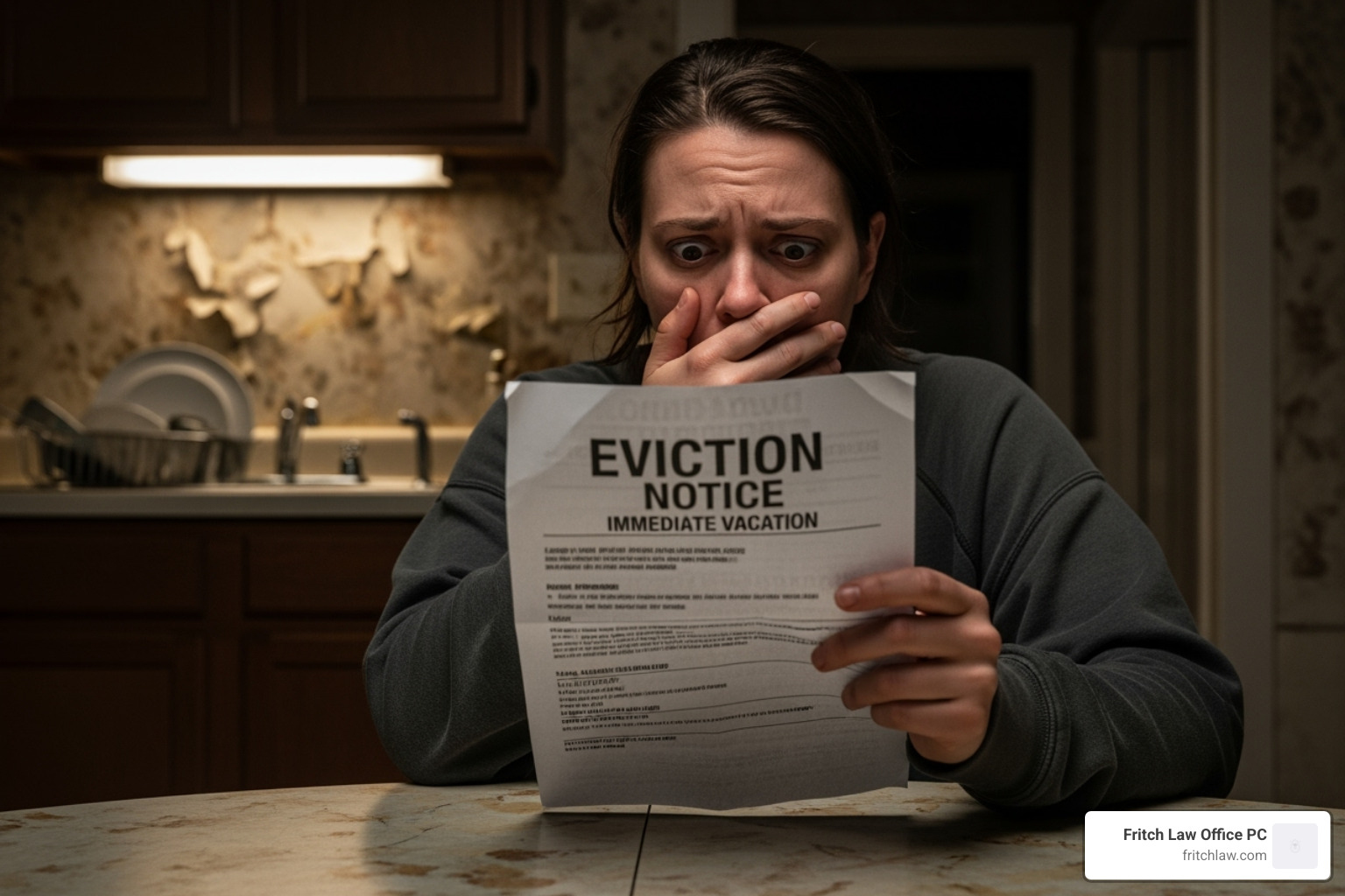 tenant looking concerned while reading an eviction notice - attorneys eviction tenant looking concerned while reading an eviction notice - attorneys eviction