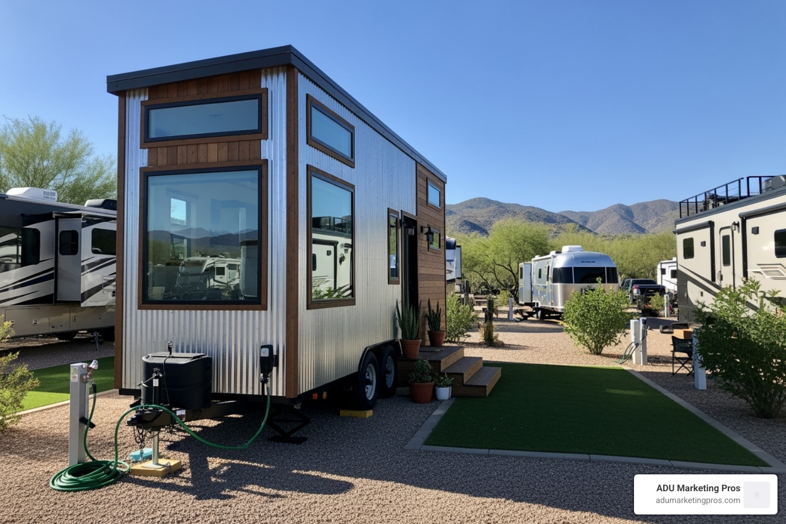 Tiny House on Wheels in RV resort - places in southern california that allow tiny houses
