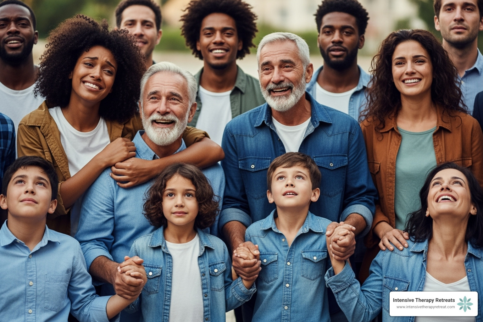 a diverse group of people looking relieved and hopeful - ifs worksheets pdf