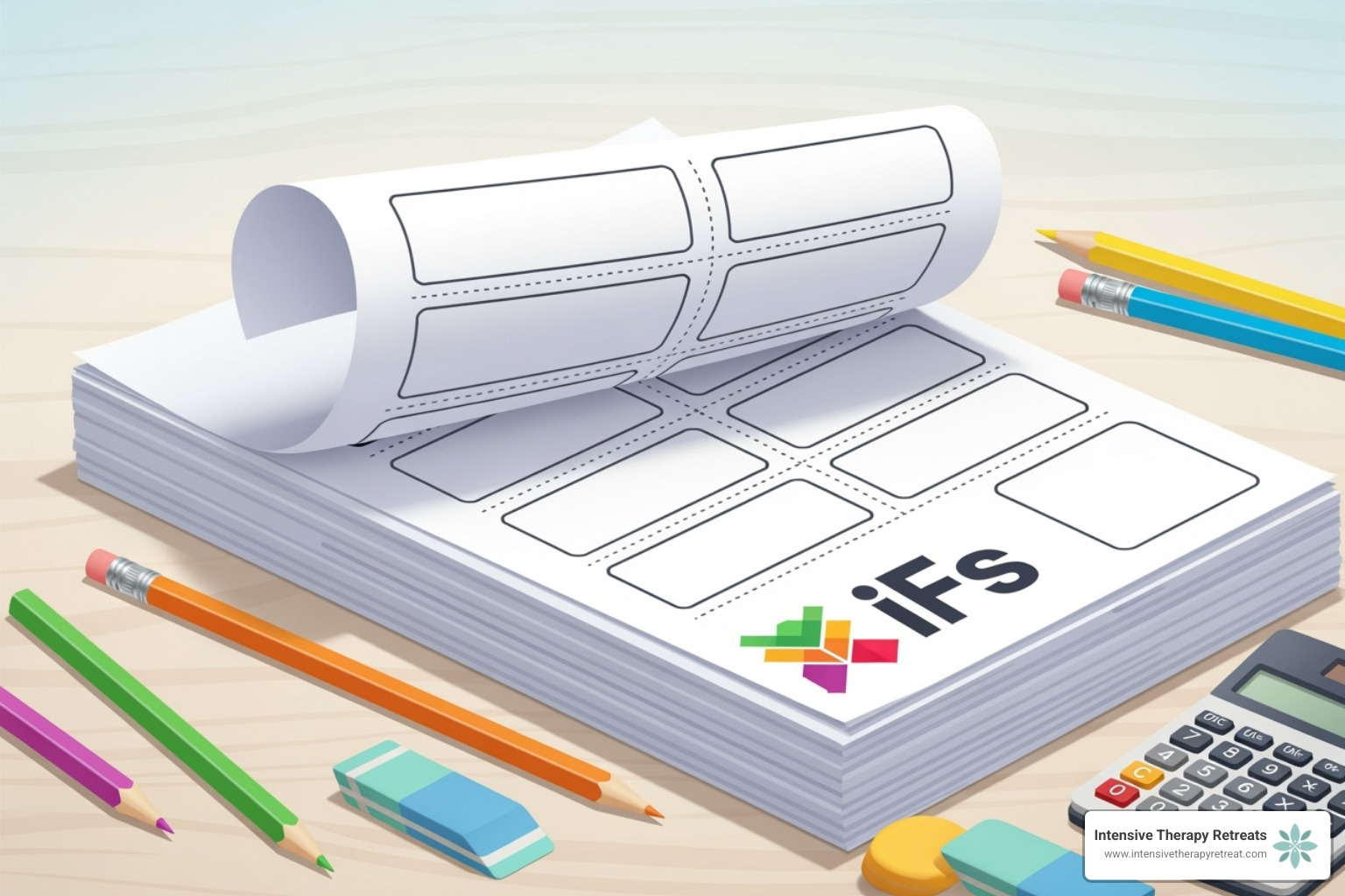 a worksheet with handwritten notes and doodles representing parts work - ifs worksheets pdf