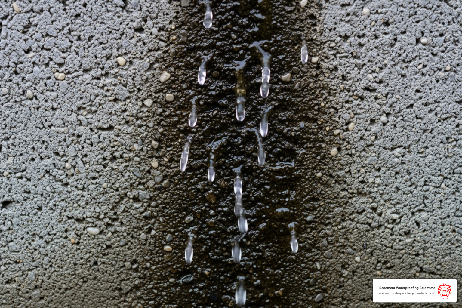 Water seeping through a porous concrete block wall - best foundation sealer Water seeping through a porous concrete block wall - best foundation sealer