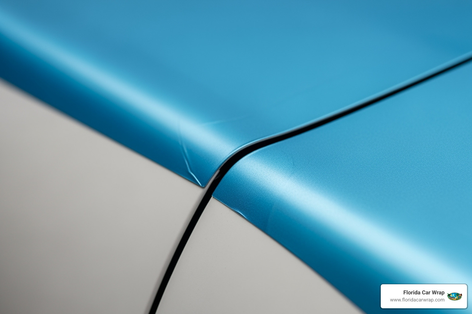 Flawless, bubble-free edge of a vinyl wrap - 3M certified installers Florida